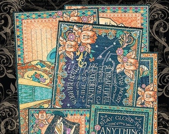 ON SALE Graphic 45 Midnight MAsquerade Ephemera Cards