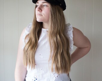Vintage Eyelet Ruffle Top