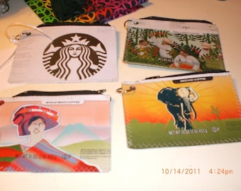 Tutorial - Zippered Pouch made from recycled coffee bags