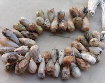 13 to 17 mm 20 pieces Dendrite opal faceted briolette drops
