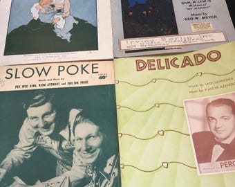 Vintage sheet music Lot of 4 1920-1951