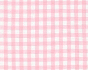 Petal 1/4" Plaid Cotton, Carolina Gingham, Pink Scarf Fabric, Plaid Quilting fabric,Apparel Fabric,Plaid cotton Scarf,Robert Kaufman