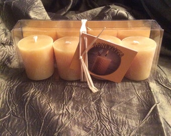 4-pack beeswax votive candles,