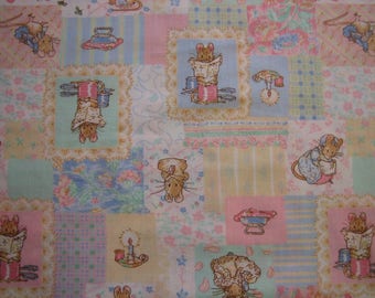 Beatrix Potter Tailor of Gloucester fabric, Frederick Warne 1992 ( 28 x 30 inches )