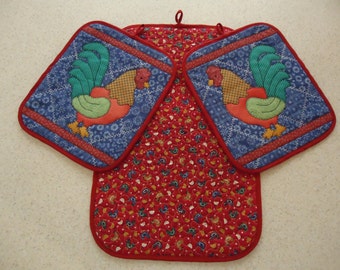 Rooster Potholder set