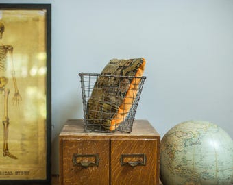 Vintage Fred Medart Gym Locker Wire Basket