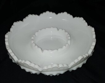 Vintage Fenton Hobnail Milk Glass Ash Tray