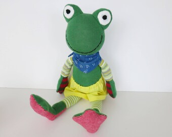 Handmade stuffed Toy Frog//Fabio the Frog//gift for children//Boys gift//Gifts for children