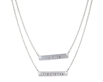 Silver petite insolente necklace