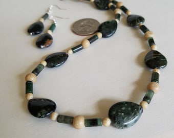 Jasper Jewelry Set, Green Jewelry Set, Jewelry Set Beaded, Jasper Jewelry, Jasper Necklace, Jasper Earrings, Green Jasper, Nurturing Stone