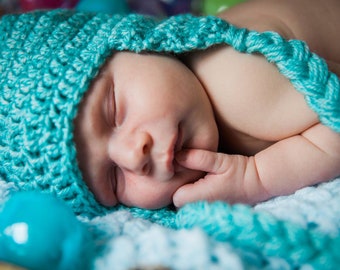 Crochet Baby Hat, Baby Summer Hat, Baby Girl Hat, Newborn Hat, Newborn Baby Hat, Newborn Photo Prop, Infant Winter Hat, Infant Hat Earflaps