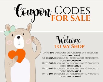 COUPON Codes for SALE - only information - do not buy this product