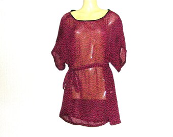 Leopard Print Top, Animal Print Top, Kaftans, Tops, Size 14, Size 12, By Rebeccas Clothes