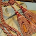 Decorative Tieback, 10 inch Double Bullion Tassel in Claret and Gold