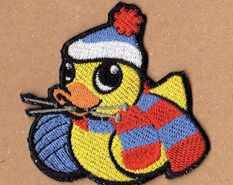 Knitting Rubber Ducky Patch