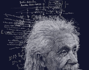 Albert Einstein Shirt - Men's Einstein T-shirt - Physics Gift - Science Gift - Science Shirt - Einstein Quotes