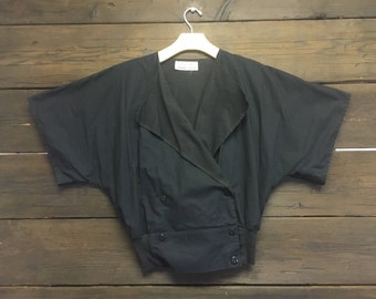 Vintage 80's Womens Double Breasted Top