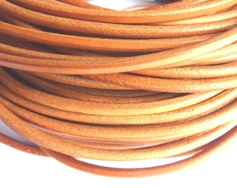 1 m leather cord 4 mm natural PR01200