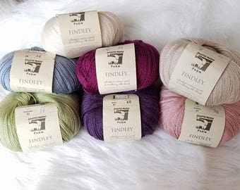 Juniper Moon Findley, merino wool and mulberry silk blend, lace weight