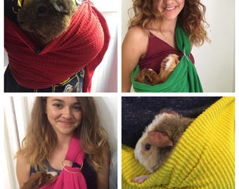 Adjustable Guinea Pig Sling handmade small Pet Carrier bonding pouch