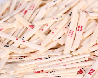 Vintage Bone Mahjong Betting Counting Counter Gambling Sticks Over 1600+ Pieces Mah Jong