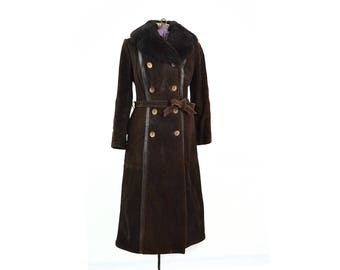 Suede Coat, Shearling Coat, Boho coat, 70s coat, 1970s coat, brown suede,Bohemian coat, Almost famous coat, vintage coat, clothing