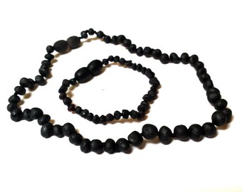 Baltic Amber Baby Teething Necklace and Anklet Cherry Unpolished
