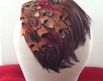 Vintage 1950's Pheasant Feather Headband