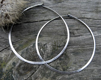 2 Inch Sterling Silver Hoop Earrings