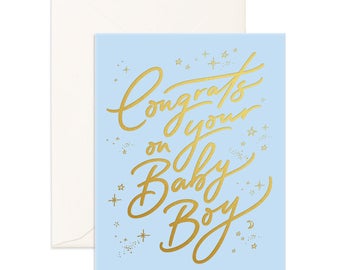 Congrats Baby Boy Greeting Card