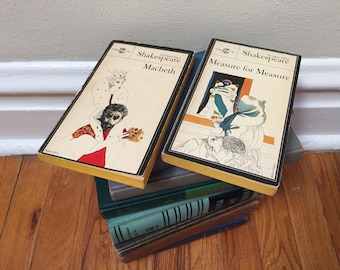 Shakespeare Set of 2 Books Paperback Measure for Measure and Macbeth Vintage Book