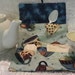 Tea Wallet Cozy in Pale Teal Background with Tea Cup print/Great Stocking Gift/Hostess Gift/ Tea Drinker Gift/Kitchen Decor/ Home Decor