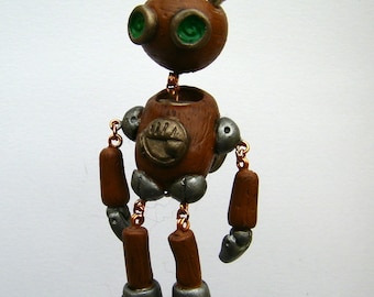 BOB the Steampunk Sad Robot Ornament