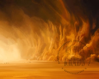 The Sand Storm / Digital Painting / Mad Max / Free US Shipping