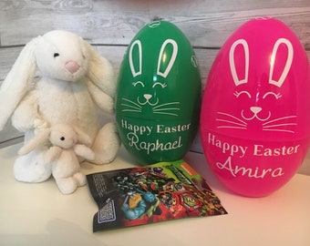 Personalised plastic Easter egg
