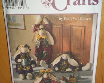 Vintage Simplicity Craft Pattern 9430, Draftstopper or Decorative Bunny, by Faith Van Zanten, Uncut