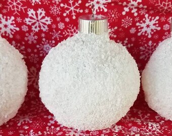 Snow ornaments,Snowball ornament, snowball ornaments, christmas ornaments, rustic christmas ornaments, rustic christmas decor