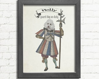 Poodle / Dog Art / Dog Lover Gift / Poodle Gift / Personalized Dog Art / Wall Art / Dog Print / Poodle Print
