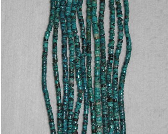 Turquoise, Turquoise Heishi, 4mm, Natural Stone, Blue Turquoise, Rondelle Bead, Natural Turquoise, Semi Precious, Full Strand, AdrianasBeads