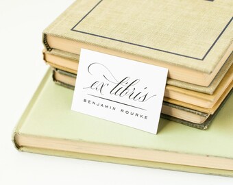 Elegant Personalized Bookplates, Ex Libris Labels for Your Library // CLASSIC FLAIR