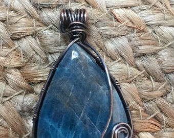 Blue Apatite Pendant