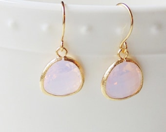 Opal earrings. Opal drop earrings. October birthstone jewelry. Opal earrings gold. Opal dangle earrings. Bridesmaid earrings. Gift for her