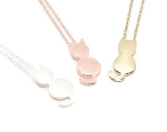 Cat Necklace, Kitty Necklace. Cat Lover Gift, Cat Jewellery, Silver Cat Necklace, Gold Cat Necklace, Mad Cat Lady Gift, Kitty Jewellery