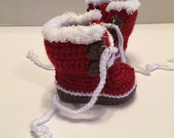 Crochet Baby Booties, Baby Boots, 0-3 Months, Sorel Boots, Expedition Boots