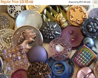 ONSALE 3 DOZEN Antique Renaissance Medieval Queen Victorian Game of Thrones Inspired Glass, Metal and Vintage Mixed Buttons Lot N0 772