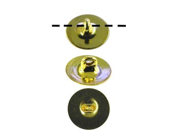 100 Gold Plated 6mm Glueable Button Backs Shanks. DIY Make a button out of almost anything