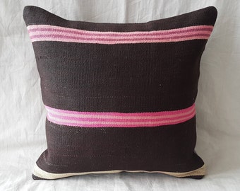 Kilim Pillow, 18×18"inches, Cushion Cover, Throw Pillow, Decorative Kilim Pillow, Pillow Cover, Tribal Pillow, Turkish Kilim Pillow, Home