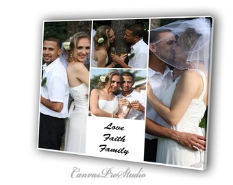 Canvas Photo Collage Gift Personalized Wedding Pictures Photo