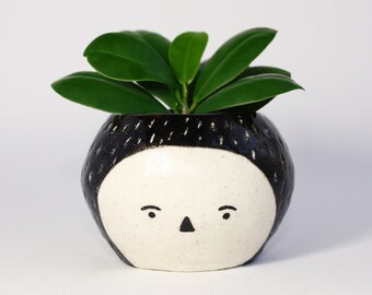 Handmade by Hesukinae Studio, Face Planter, Face Pot, Handmade Planter, Ceramic Pot
