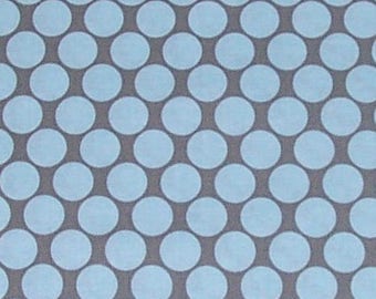 HALF YARD - Amy Butler Fabric, Lotus Collection, Full Moon Polka Dot in Slate Blue Gray - SALE